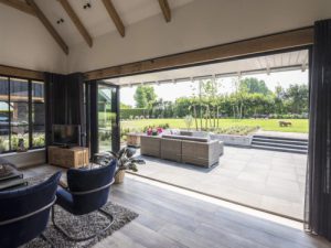 Vouwwand geopend Busscher Serrebouw