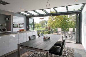 Glazen vouwwand van Solarlux