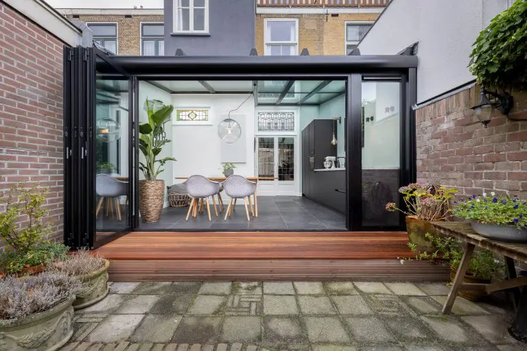 geïsoleerde glazen vouwwand