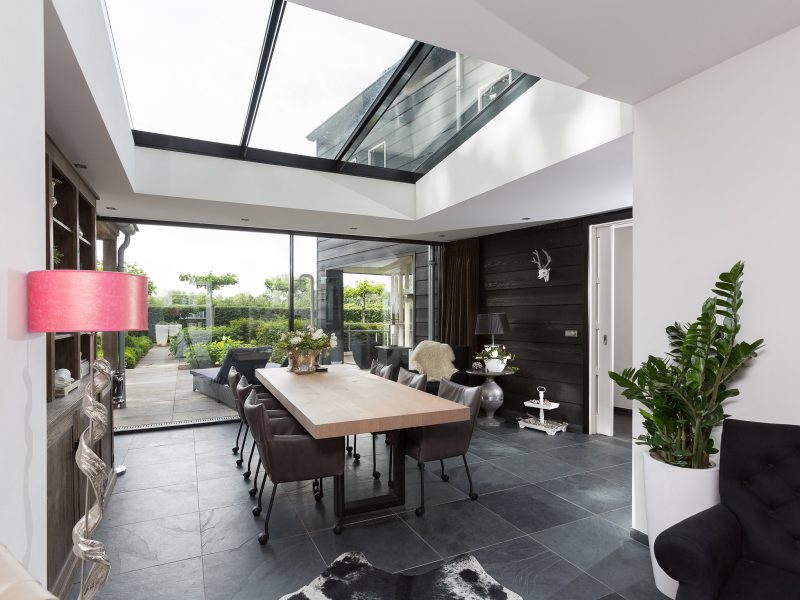 moderne serre aanbouw
