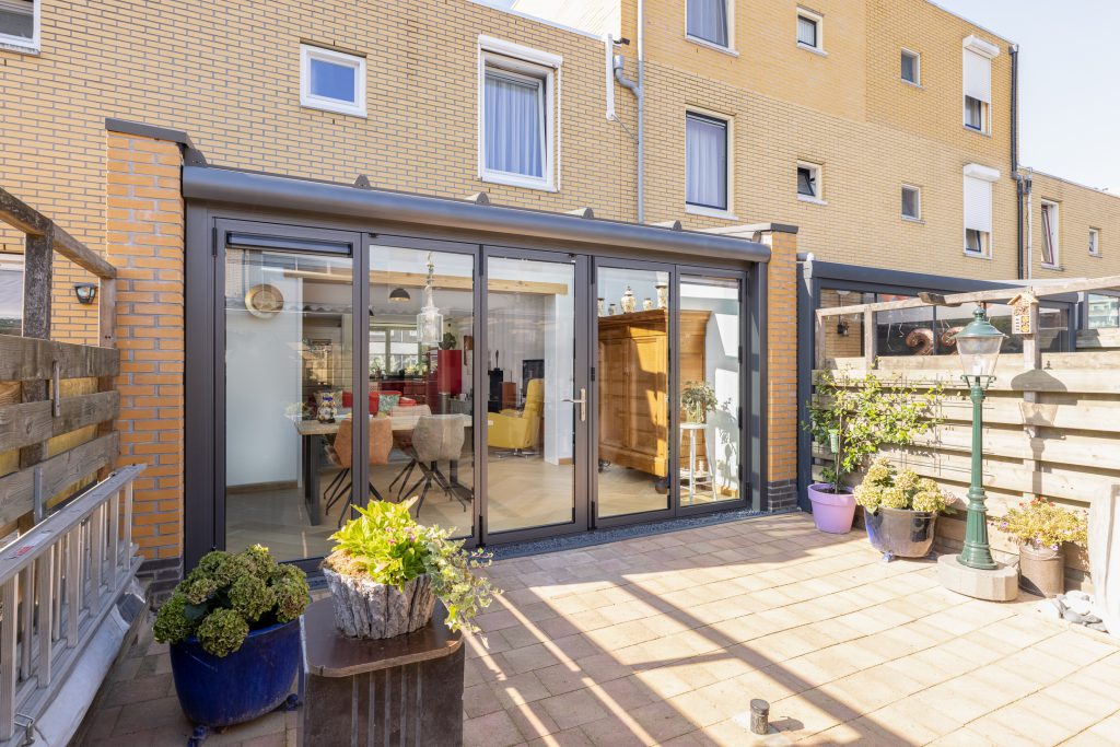 zijzicht vouwwand dicht