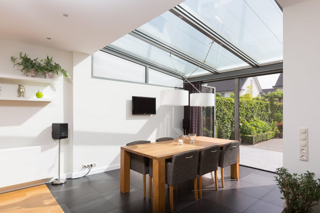 Serreaanbouw keuken vouwwand binnen