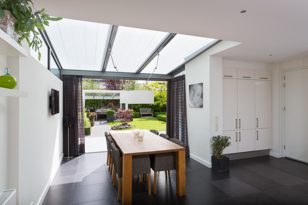 Serreaanbouw keuken vouwwand open