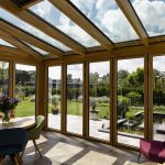 Houten serre vouwwand Enschede