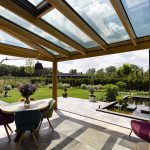 Vouwwand houten serre open Overijssel