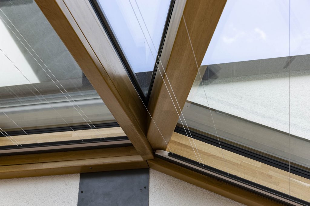 Serre met houten dak