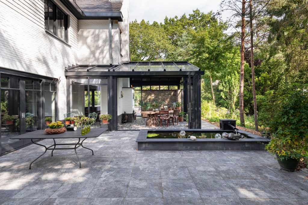 vouwwand aluminium en glas