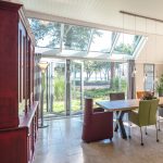 glazen vouwwand hout