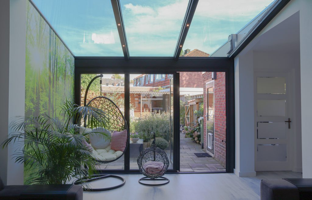 Serre glazen vouwwand