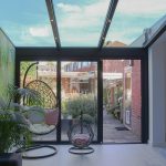 Serre glazen vouwwand