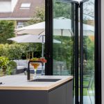 serre uitbouw glazen vouwwand