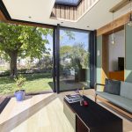 minimalistische schuifpui van glas