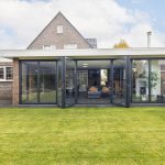 aluminium serre vouwwand open