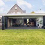 aluminium serre vouwwand open