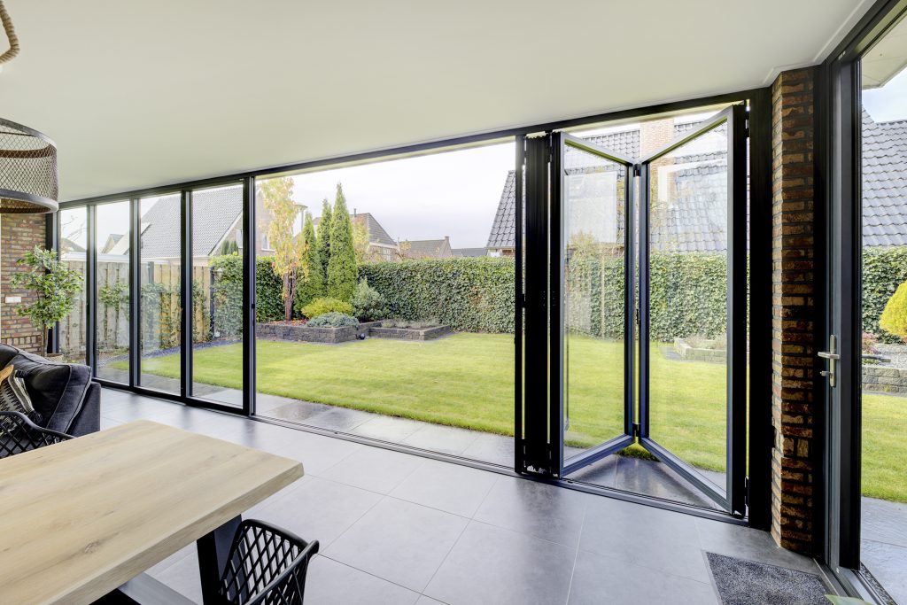 aluminium vouwwanden open