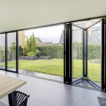 aluminium serre vouwwand open