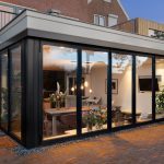 Glazen vouwwanden eetkamer