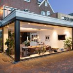 Glazen vouwwanden eetkamer