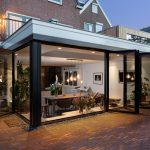 Glazen vouwwanden eetkamer