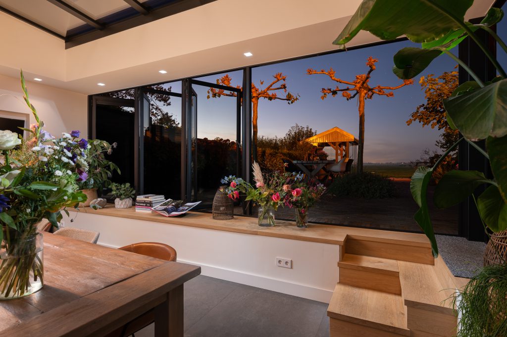 Glazen harmonicadeuren