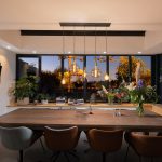 Glazen vouwwanden eetkamer