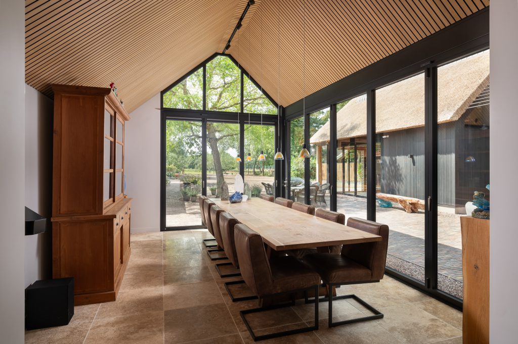 Tuinkamer met vouwwand