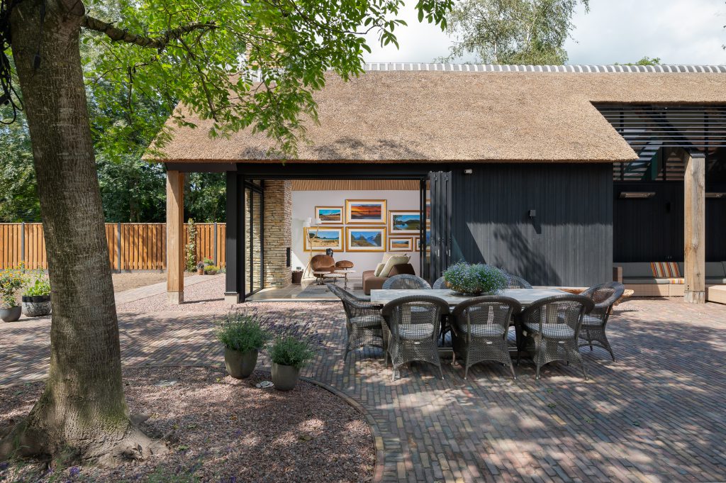 Serreaanzicht met vouwwand