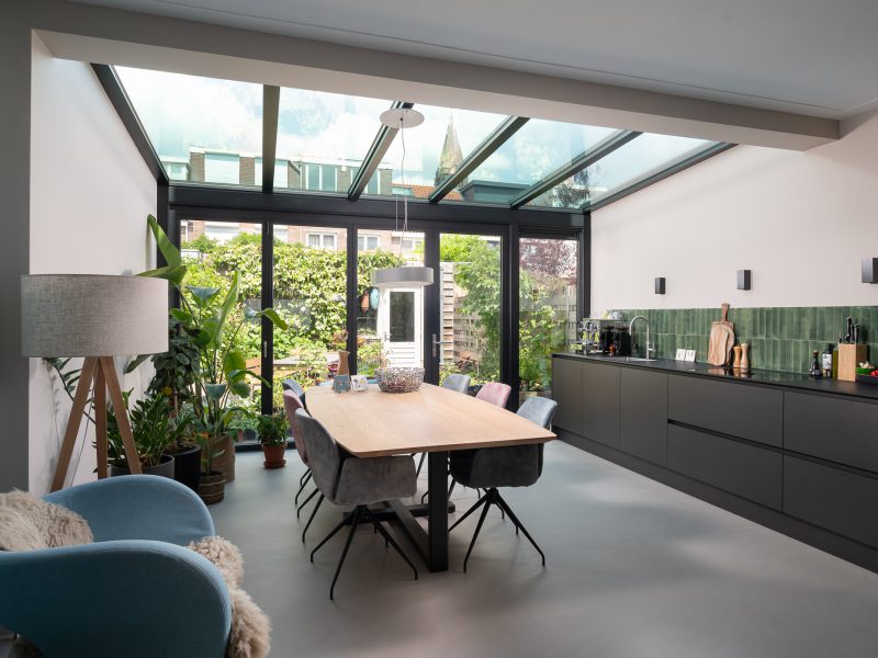 Luxe vouwwand met serredak