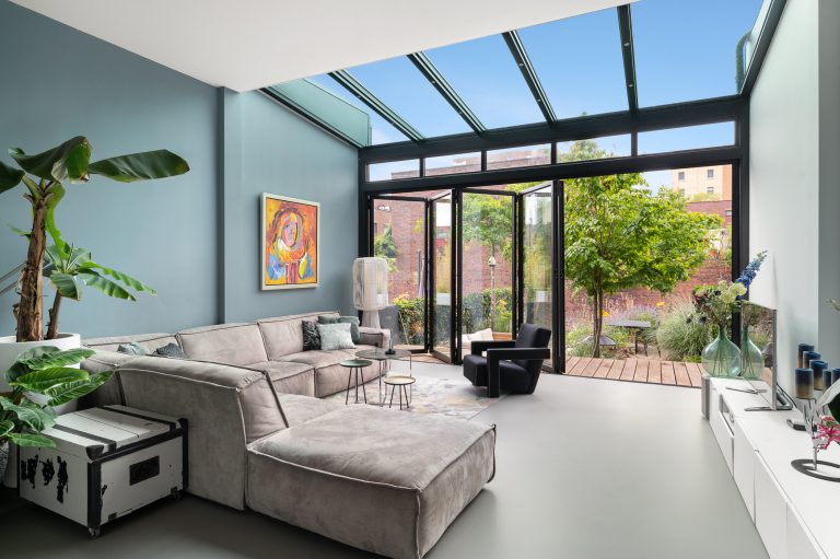 Tuinkamer serre met vouwwand