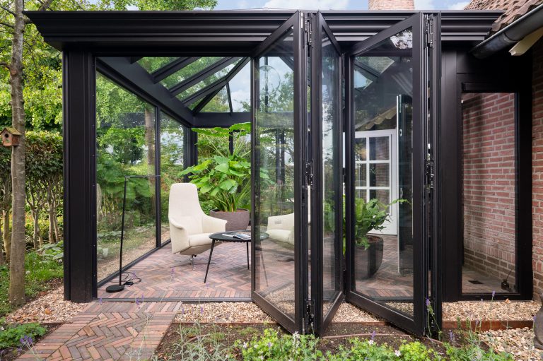 Serre orangerie met vouwwanden