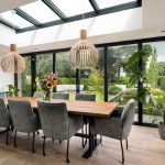 Vouwwand en lichtstraat met geïsoleerd glas