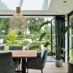 Tuinkamer met vouwwand en lichtstraat