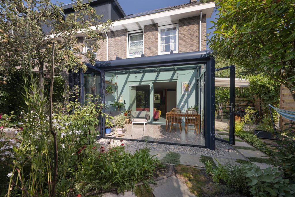 Blauwe serre in Utrecht