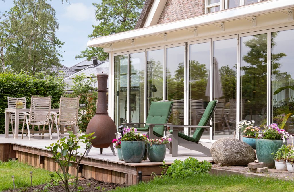 Maatwerk serre met vouwdeuren in Maarssen