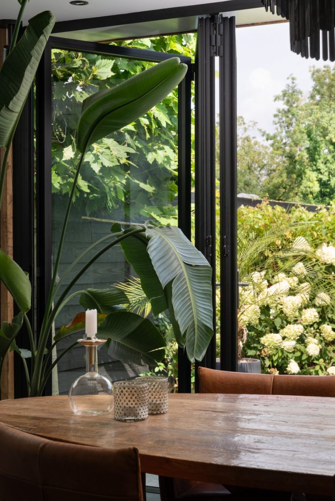 glazen schuifwand geïsoleerd